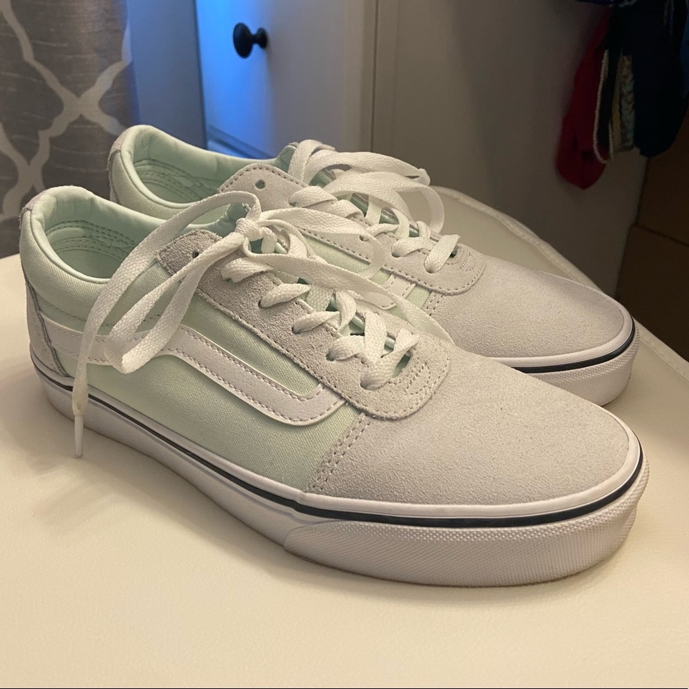 Mint Green suede vans